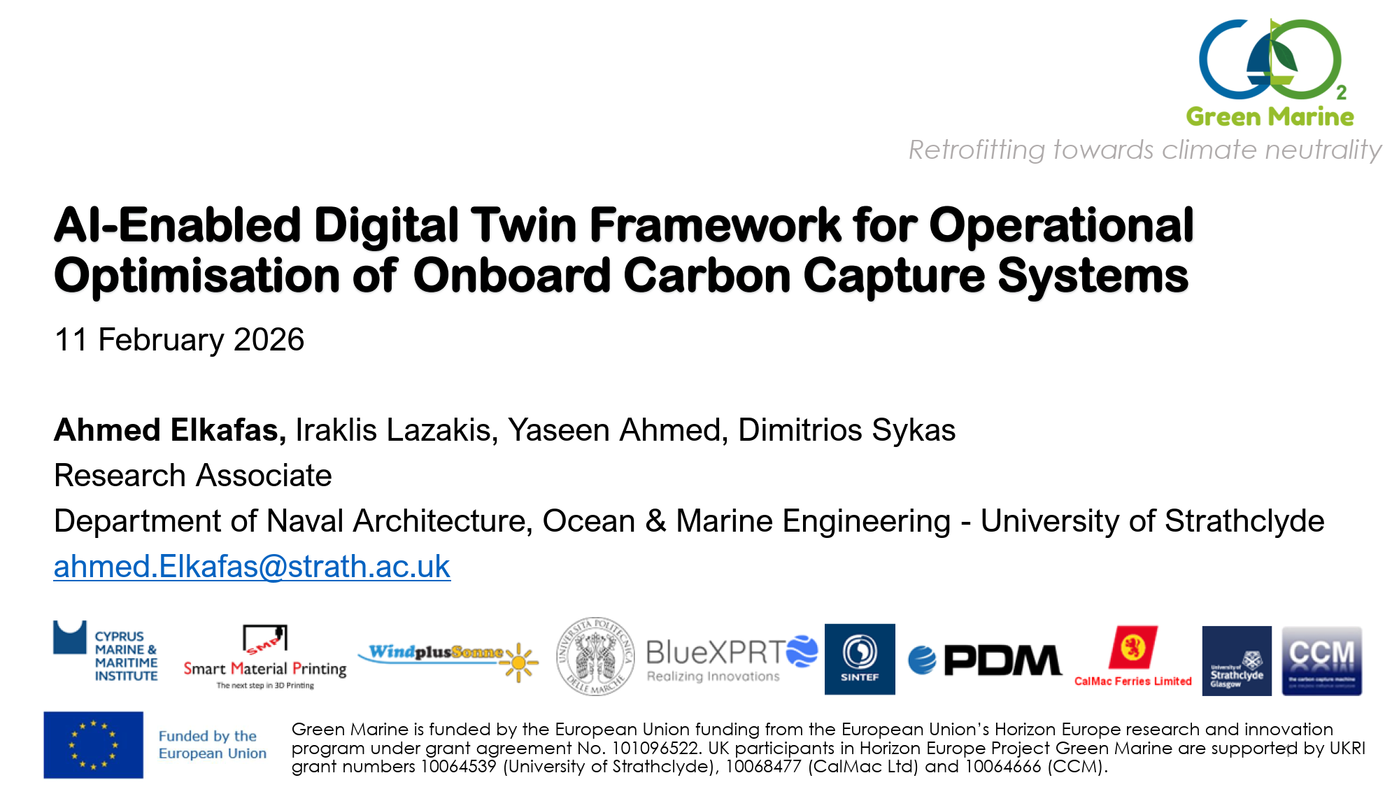 Presentation at the 9th SNAME Student Section Symposium